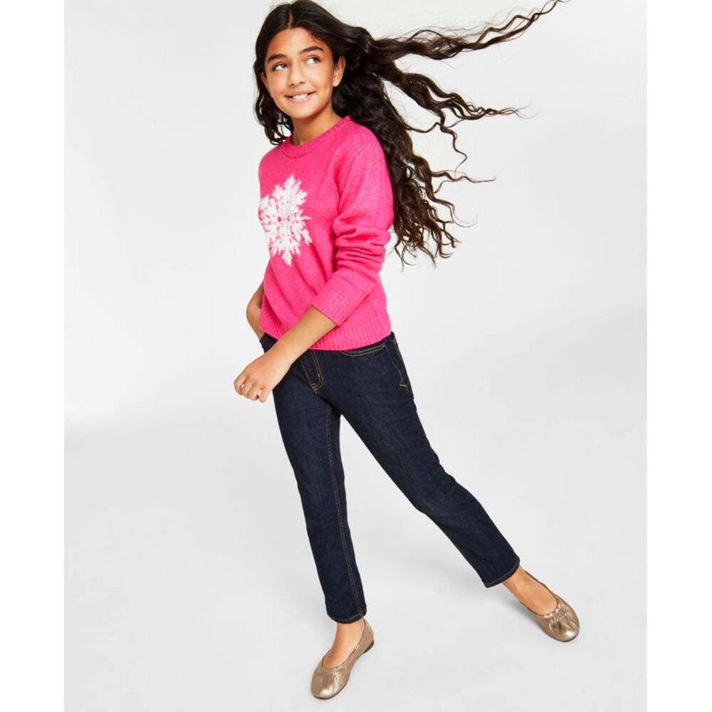 Charter Club Holiday Lane Big Girls Snowflake Crewneck Sweater